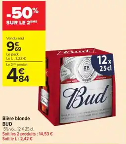 Carrefour Contact BUD Bière blonde offre