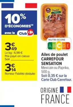 Carrefour Contact Ailes de poulet carrefour sensation offre