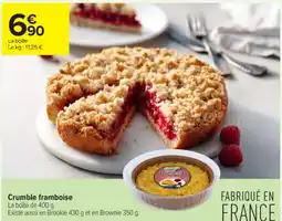 Carrefour Contact Crumble framboise offre