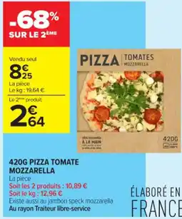 Carrefour Contact Pizza tomate mozzarella offre