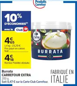 Carrefour Contact Burrata carrefour extra offre