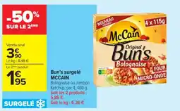Carrefour Contact MCCAIN Bun's surgelé offre