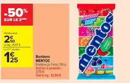 Carrefour Contact MENTOS Bonbons offre
