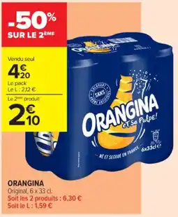 Carrefour Contact ORANGINA offre