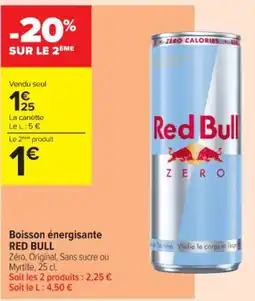 Carrefour Contact RED BULL Boisson énergisante offre