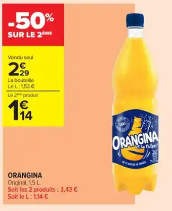 Carrefour Contact ORANGINA offre