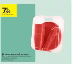 Carrefour Contact Kit pique-nique pour 6 personnes offre
