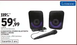 Intermarché Hyper LEXIBOOK 2 enceintes stereo bluetooth iparty + micro offre