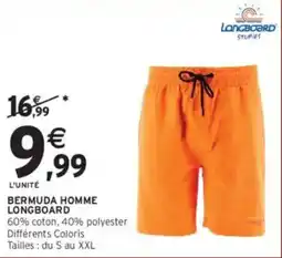 Intermarché Hyper LONGBOARD Bermuda homme offre