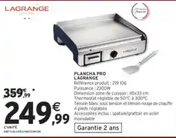 Intermarché Hyper LAGRANGE Plancha pro offre