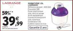 Intermarché Hyper LAGRANGE Sorbetière offre