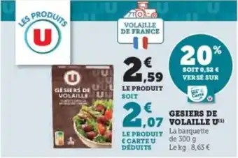 U Express Gesiers de volaille u offre