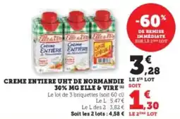 U Express Creme entiere uht de normandie 30% mg elle & vire offre