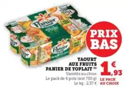 U Express Yaourt aux fruits panier de yoplait offre