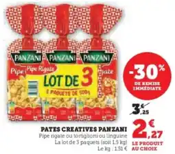 U Express Pates creatives panzani offre