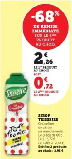 U Express Sirop teisseire offre