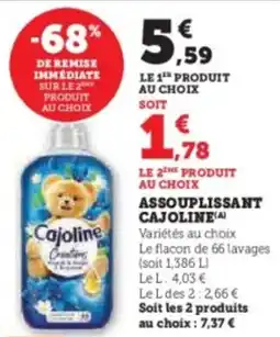 U Express Assouplissant cajoline offre