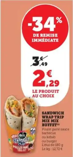 U Express Sandwich wrap trip mix mix buffet offre