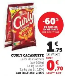U Express Curly cacahuete offre