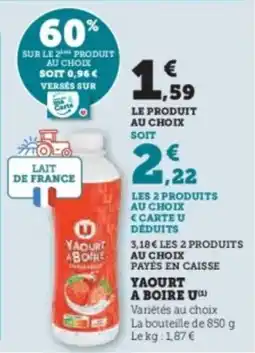 U Express Yaourt a boire u offre
