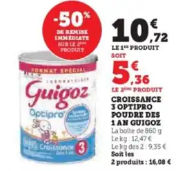 U Express Croissance 3 optipro poudre des lan guigoz offre