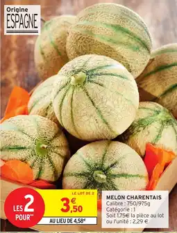 Intermarché Hyper Melon charentais offre