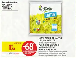 Intermarché Hyper 100% cœur de laitue les crudettes offre
