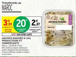 Intermarché Hyper Anchois marinés à l'ail producteurs et commercants offre