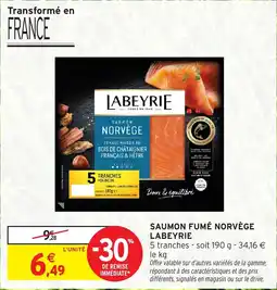 Intermarché Hyper Saumon fumé norvège labeyrie offre