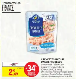 Intermarché Hyper Crevettes nature l'assiette bleue offre