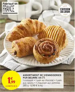 Intermarché Hyper Assortiment de viennoiseries pur beurre X4 offre