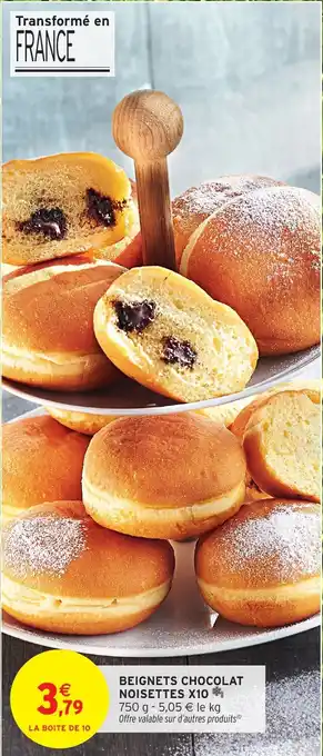 Intermarché Hyper Beignets chocolat noisettes X10 offre