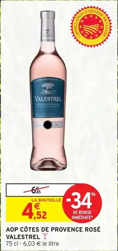 Intermarché Hyper Aop côtes de provence rosé valestrel offre