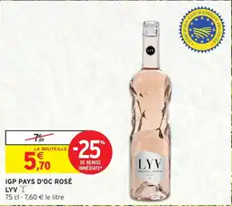 Intermarché Hyper Igp pays d'oc rosé lyvy offre