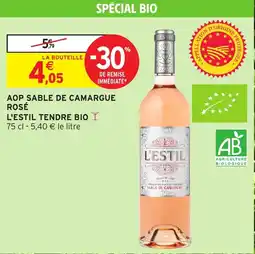 Intermarché Hyper Aop sable de camargue rosé l'estil tendre bio offre