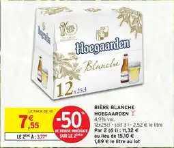 Intermarché Hyper Bière blanche hoegaarden offre