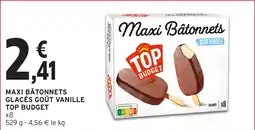 Intermarché Hyper Maxi bâtonnets glacés goût vanille top budget offre