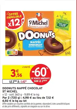 Intermarché Hyper Doonuts nappé chocolat st michel offre