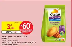 Intermarché Hyper Madeleines sans gluten gerblé offre
