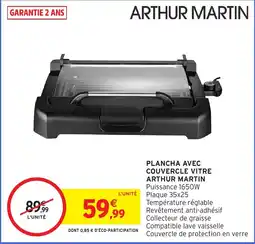 Intermarché Hyper Plancha avec couvercle vitre arthur martin offre