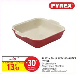 Intermarché Hyper Plat à four avec poignées pyrex offre