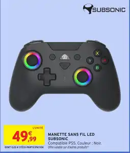 Intermarché Hyper Manette sans fil led subsonic offre