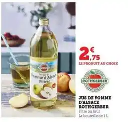Hyper U Jus de Pomme d'Alsace Rothgerber offre