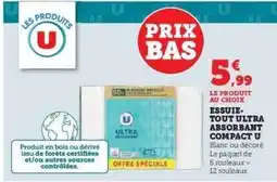 Hyper U ESSUIE TOUT ULTRA ABSORBANT COMPACT U offre