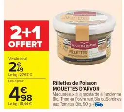 Carrefour RILLETTES DE POISSON MOUETTES D'ARVOR offre