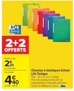 Carrefour Chemise à élastiques School Life Tonique offre