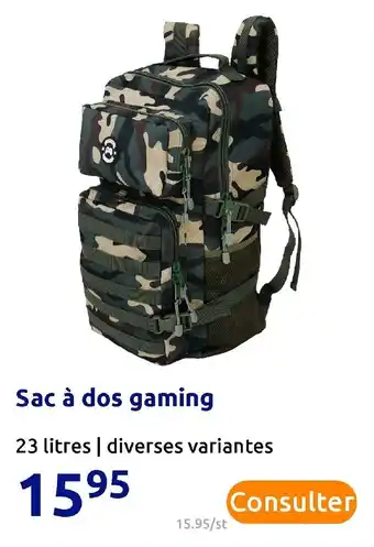 Action Sac à dos gaming offre