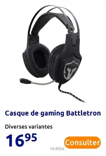 Action Casque de gaming battletron offre