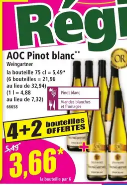 Norma AOC Pinot blanc offre
