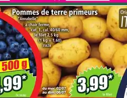 Norma Pommes de terre primeurs offre